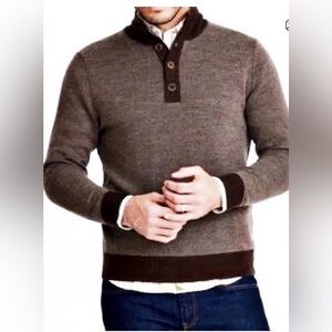 UNTUCKit  Size XL Sorensen Extra Fine Merino Wool Brown Pullover